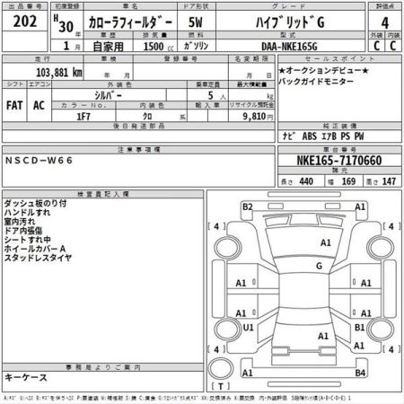 2017 Toyota Corolla STATION WAGON FIELDER NKE165 image
