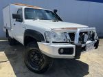 Image for 2010 Nissan Patrol GU MY08 DX (4x4) White 5 Speed Manual Leaf Cab Chassis