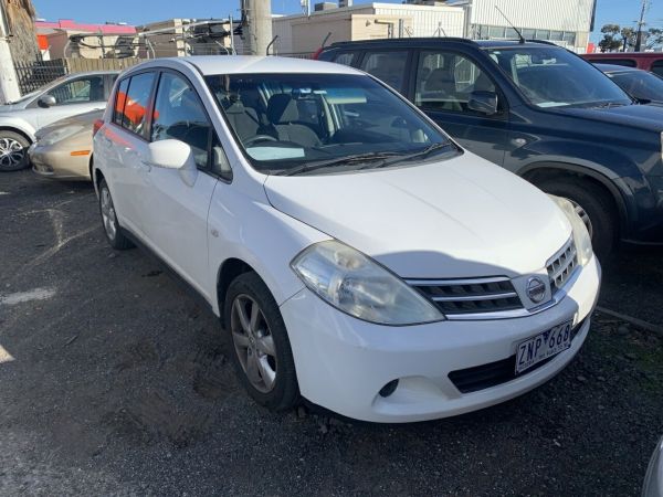2013 Nissan Tiida C11 Series 4 ST White 4 Speed Automatic Hatchback image
