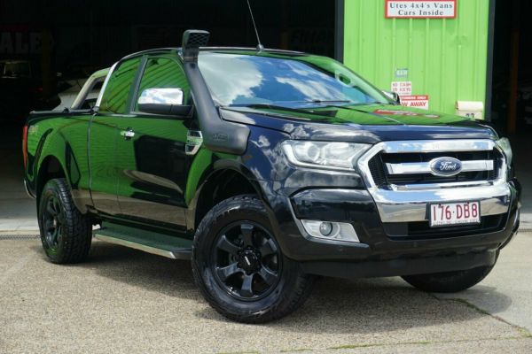 2017 Ford Ranger PX MkII 2018.00MY XLT Super Cab Black 6 Speed Sports Automatic Utility image