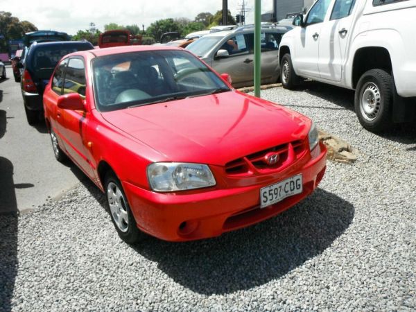 2001 Hyundai Accent LC GL Red 5 Speed Manual Hatchback image