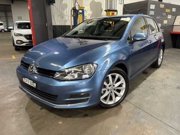 2013 Volkswagen Golf AU 110 TDI Highline Blue 6 Speed Direct Shift Hatchback image