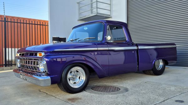 1965 Ford F100 4x2 Purple Metallic 3 Speed Manual Utility image