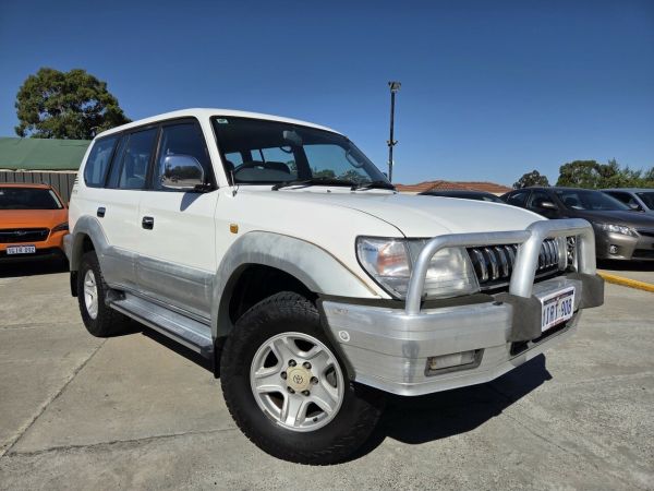 1999 Toyota Landcruiser Prado VZJ95R Snowy GXL White 4 Speed Automatic Wagon image
