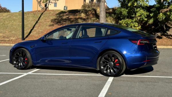 2022 Tesla Model 3 MY22 Performance AWD Deep Blue Metallic 1 Speed Reduction Gear Sedan image