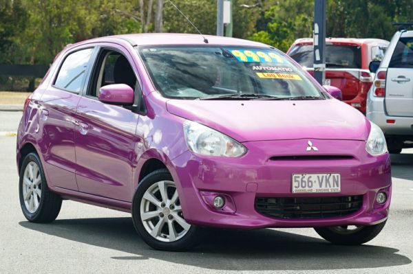 2013 Mitsubishi Mirage LA MY14 LS Pink 1 Speed Constant Variable Hatchback image