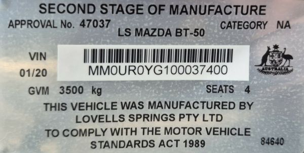 2019 Mazda BT-50 UR0YG1 XT image