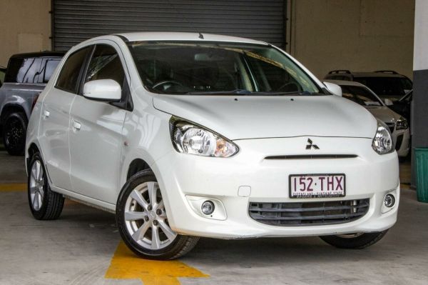 2013 Mitsubishi Mirage LA MY14 LS White 5 Speed Manual Hatchback image