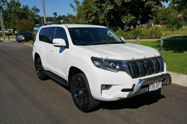 2021 Toyota Landcruiser Prado GDJ150R GXL Prem Inter Flat Tailgate White 6 Speed Automatic Wagon image