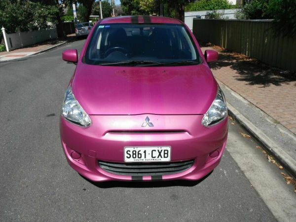 2013 Mitsubishi Mirage LA ES Pink 5 Speed Manual Hatchback image