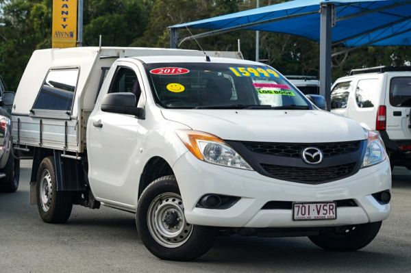2015 Mazda BT-50 UP0YD1 XT 4x2 White 6 Speed Manual Cab Chassis image