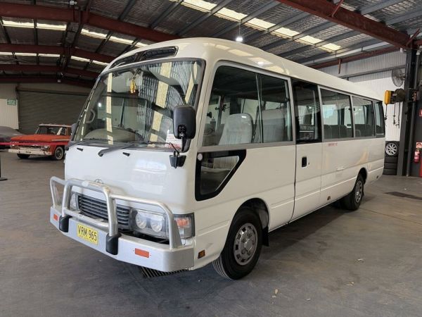 1998 Toyota Coaster White 5 Speed Manual Bus image