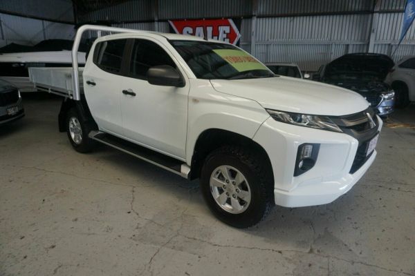 2019 Mitsubishi Triton MR MY19 GLX Double Cab ADAS White 6 Speed Sports Automatic Cab Chassis image