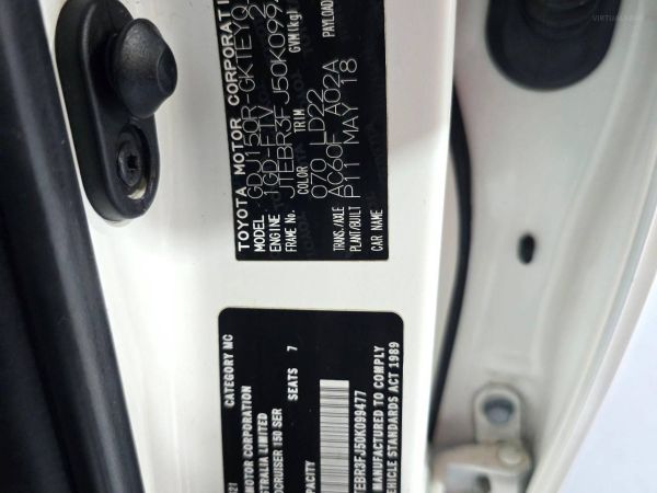 2018 TOYOTA LANDCRUISER PRADO GX (4x4) GDJ150R MY18 image