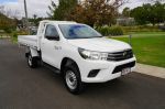 Image for 2024 Toyota Hilux GUN126R SR (4x4) White 6 Speed Automatic Cab Chassis