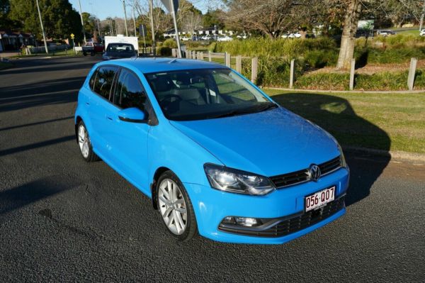 2015 Volkswagen Polo 6R MY15 81 TSI Comfortline Blue 7 Speed Auto Direct Shift Hatchback image