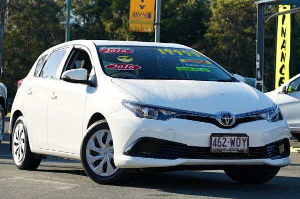 2016 Toyota Corolla ZRE182R Ascent S-CVT White 7 Speed Constant Variable Hatchback image