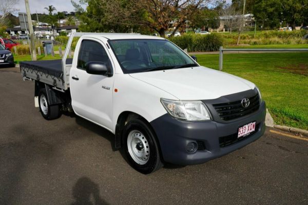 2013 Toyota Hilux TGN16R MY12 Workmate White 5 Speed Manual Cab Chassis image