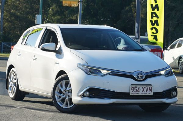 2018 Toyota Corolla ZWE186R Hybrid E-CVT White 1 Speed Constant Variable Hatchback Hybrid image