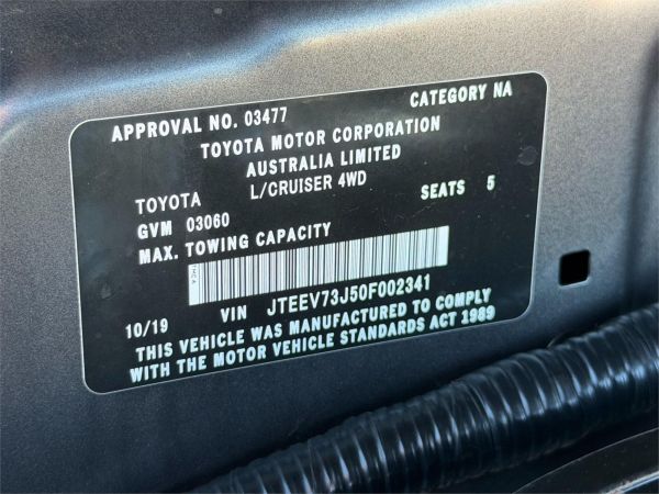 2019 Toyota Landcruiser VDJ76R GXL image