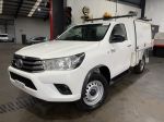 Image for 2017 Toyota Hilux GUN126R SR (4x4) White 6 Speed Automatic Cab Chassis