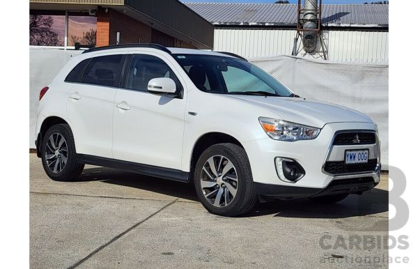 2014 Mitsubishi ASX XB MY15 LS (4WD) Crystal White 6 Speed Automatic Wagon