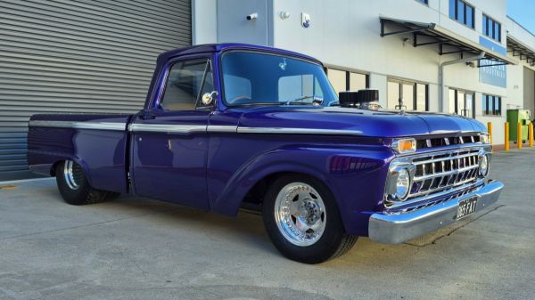 1965 Ford F100 4x2 Purple Metallic 3 Speed Manual Utility