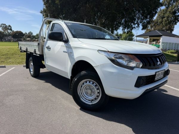 2018 Mitsubishi Triton MQ MY18 GLX White 6 Speed Manual Cab Chassis