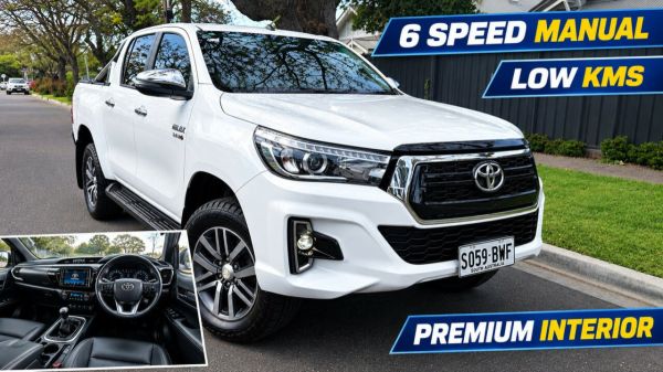2019 Toyota Hilux GUN126R MY19 SR5 (4x4) Pearl White 6 Speed Manual Double Cab Pick Up image