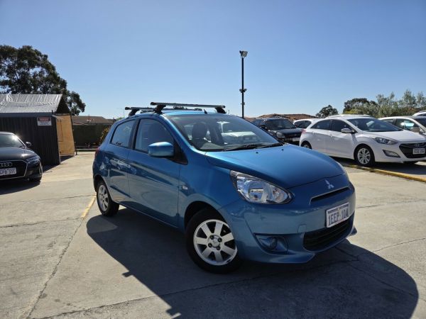 2013 Mitsubishi Mirage LA MY14 ES Blue 1 Speed Constant Variable Hatchback image