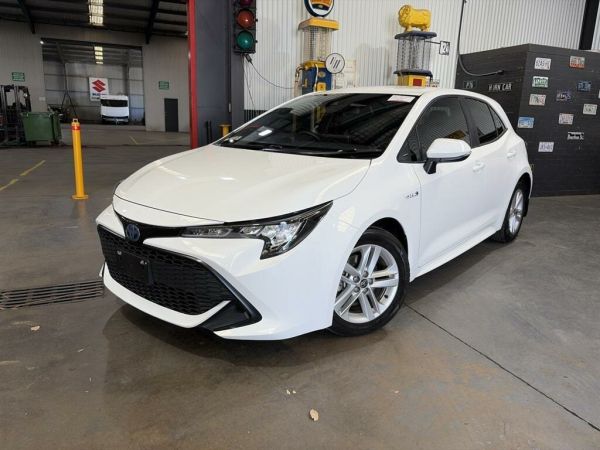 2019 Toyota Corolla ZWE211R Ascent Sport + Navi Hybrid White Continuous Variable Hatchback