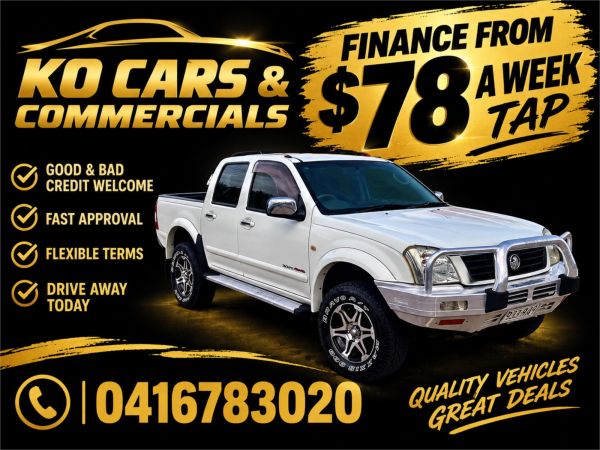2004 HOLDEN RODEO CREW CAB P/UP RA LT (4x4)